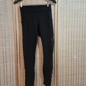 lululemon athletica Black Leggings With Side Mesh
